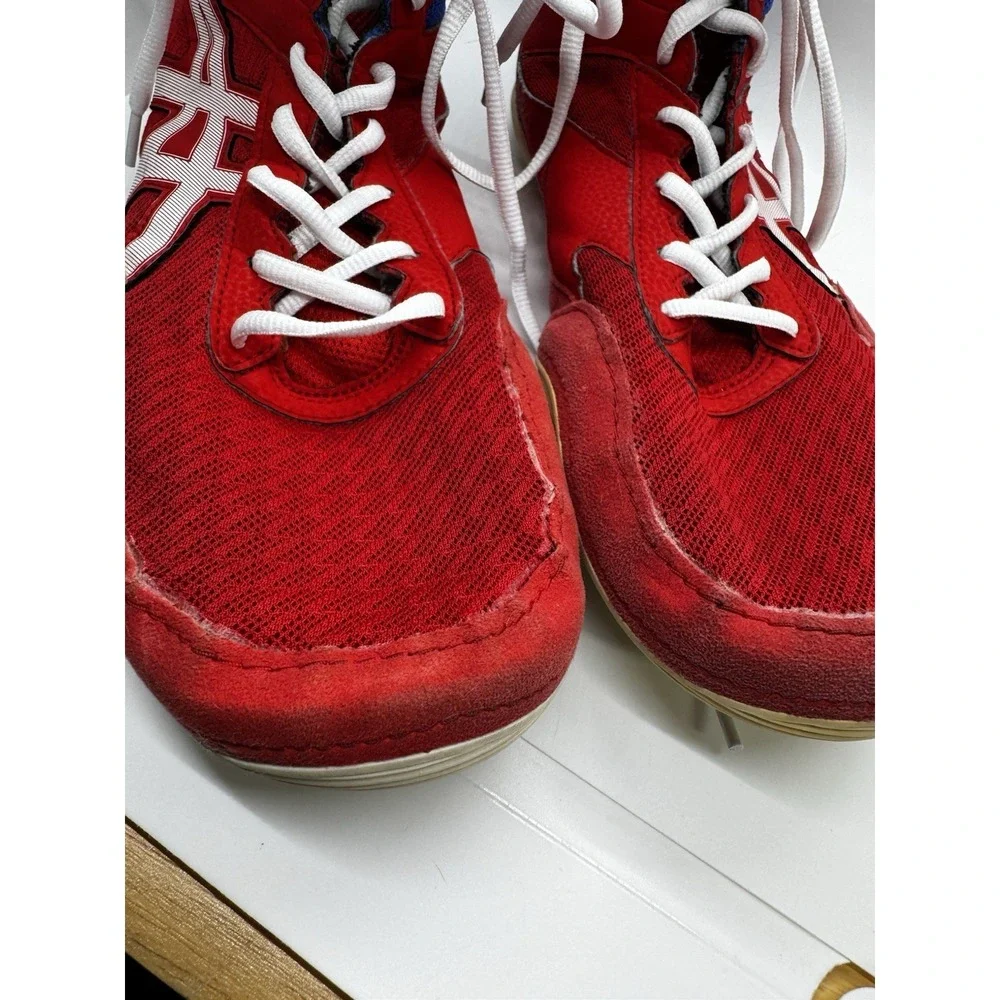 ASICS Men's Matflex 6 GS Wrestling Shoes Men's Size 12 Classic Red Blue Fair A8